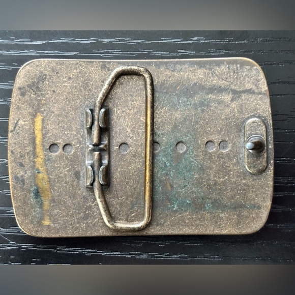 Rare Vintage New Orleans ‘Birthplace of Jazz’ Leather/Metal Belt Buckle - Picture 3 of 4